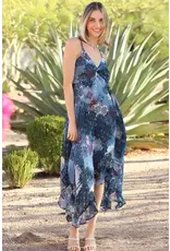 Angie Sharkbite Patch Print Maxi Dress