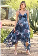 Angie Sharkbite Patch Print Maxi Dress