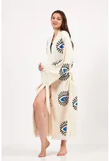 Yaz Concepts Turkish Evil Eye Print Kimono Robe
