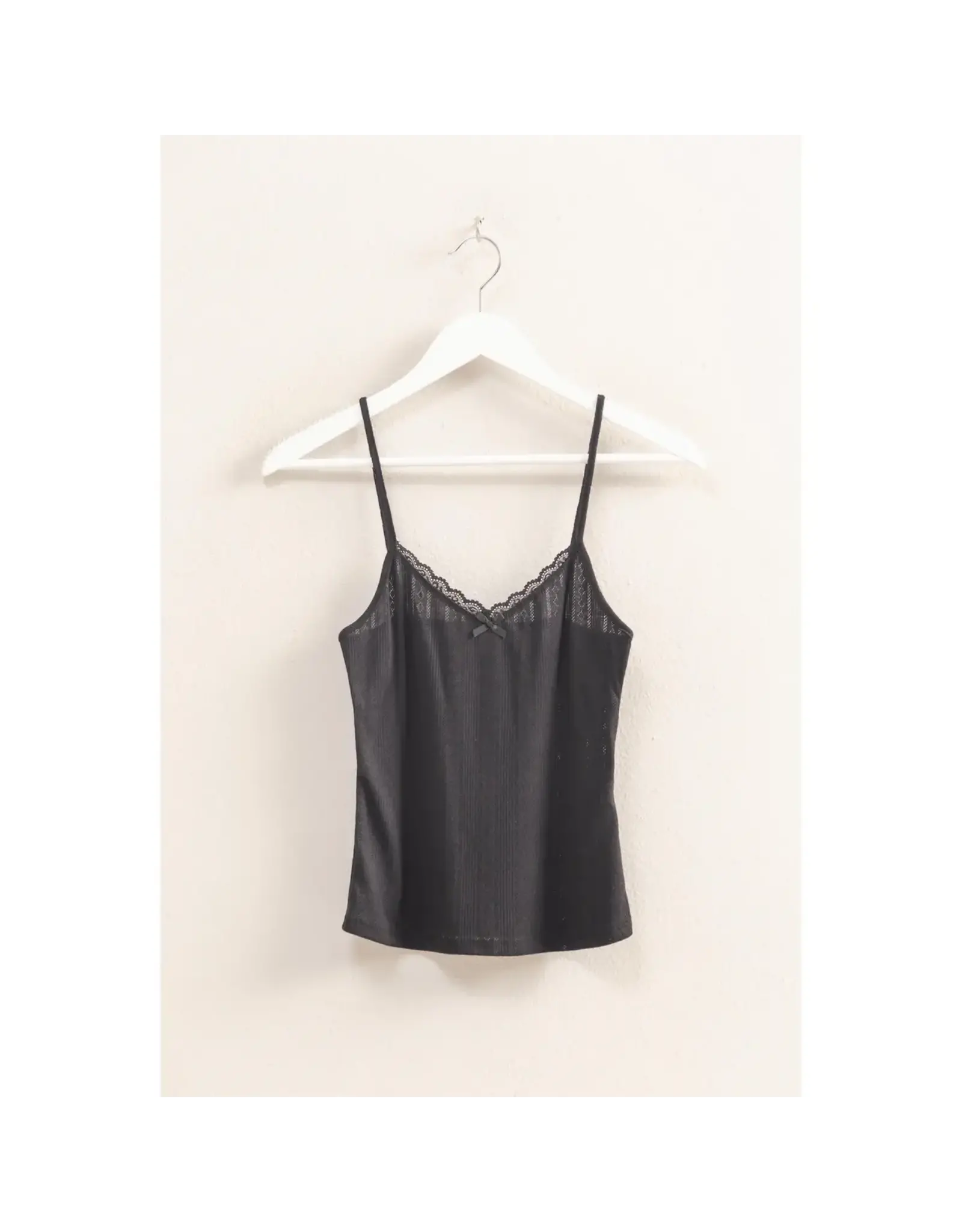 HYFIVE Picot Knit Snug Cami Top