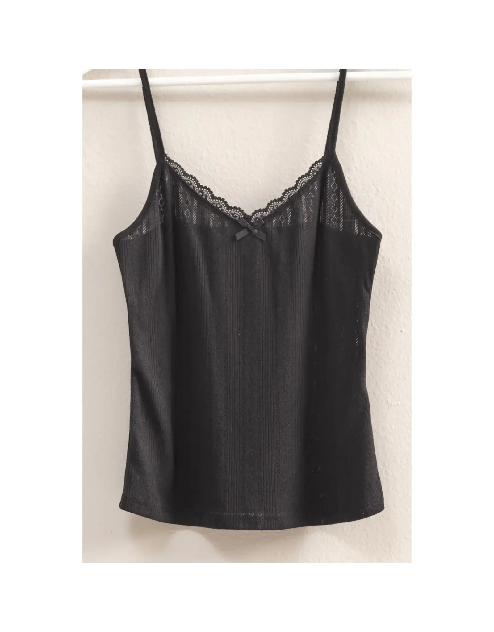 HYFIVE Picot Knit Snug Cami Top