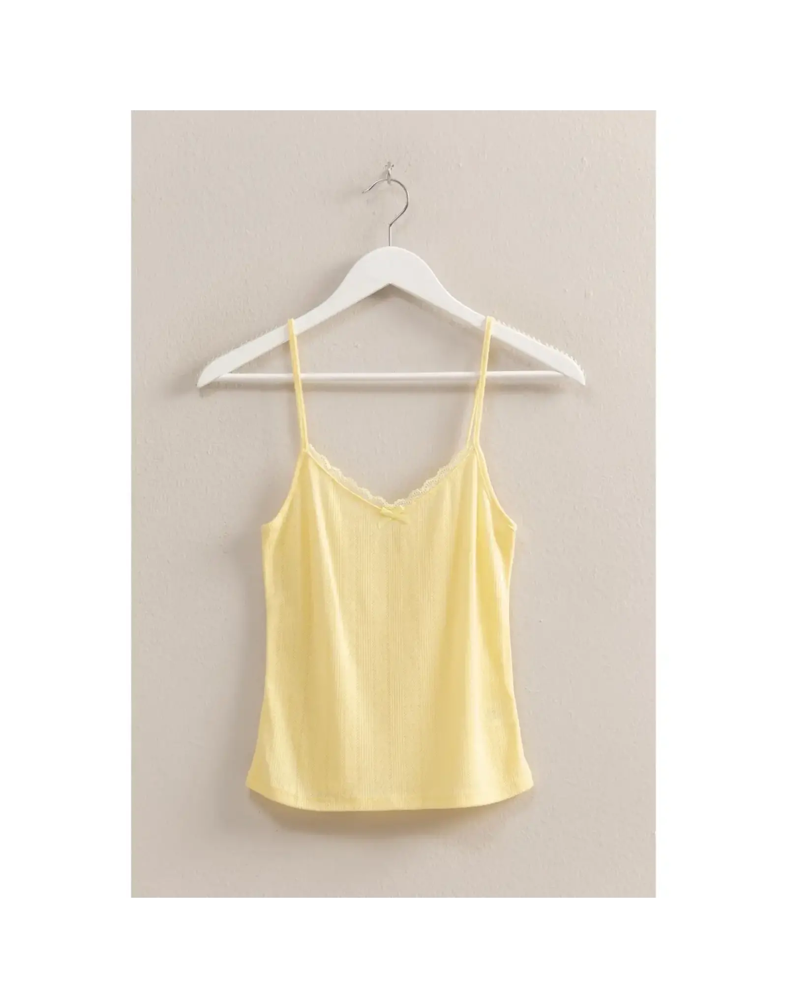 HYFIVE Picot Knit Snug Cami Top