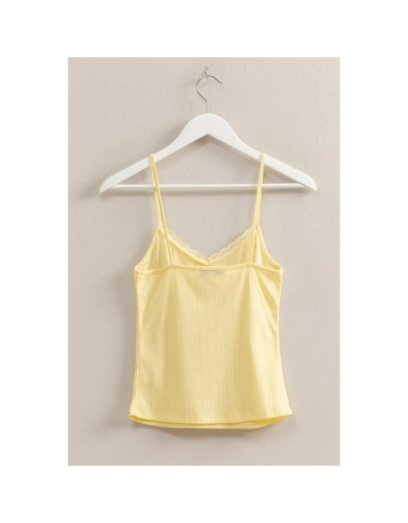 HYFIVE Picot Knit Snug Cami Top