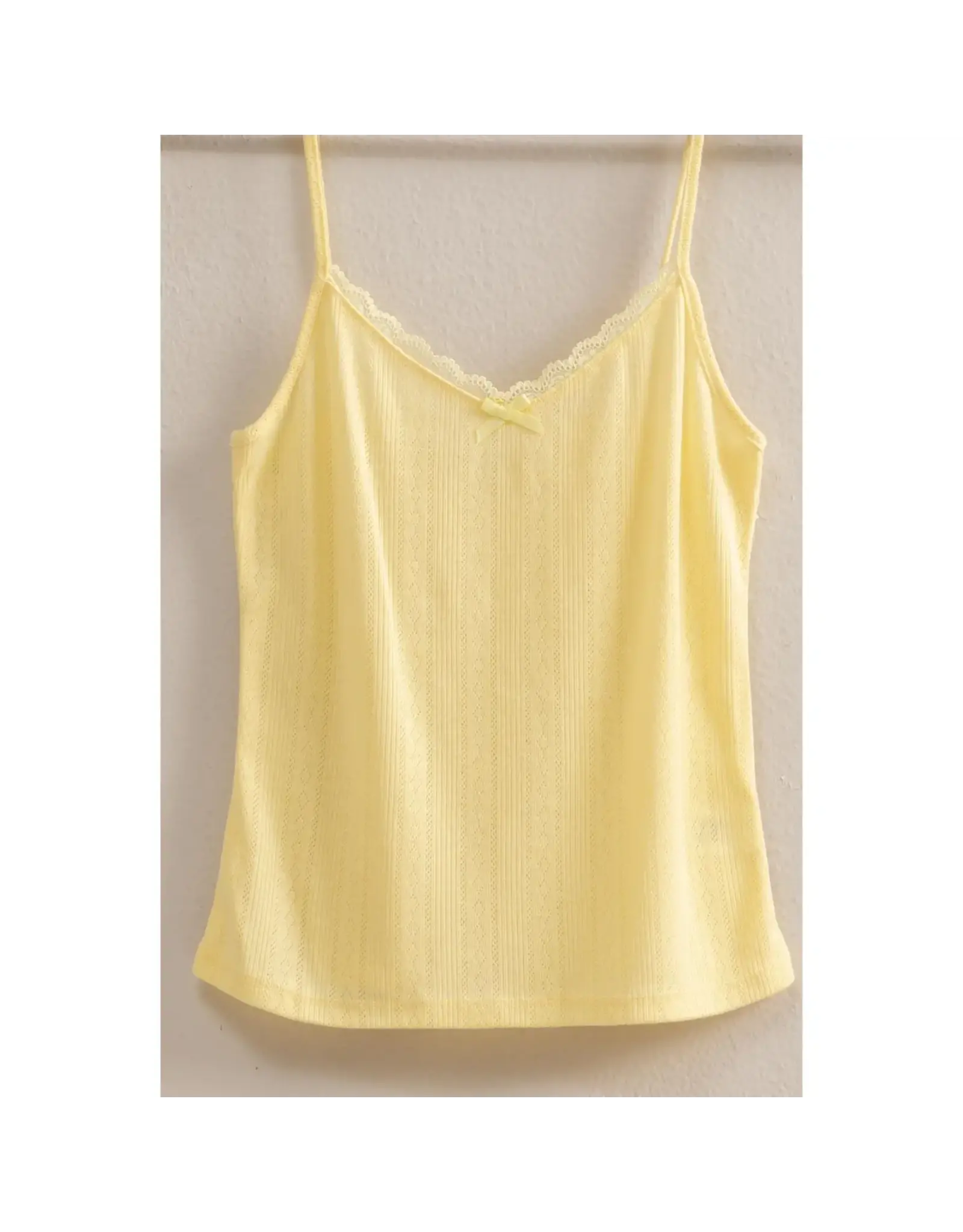 HYFIVE Picot Knit Snug Cami Top