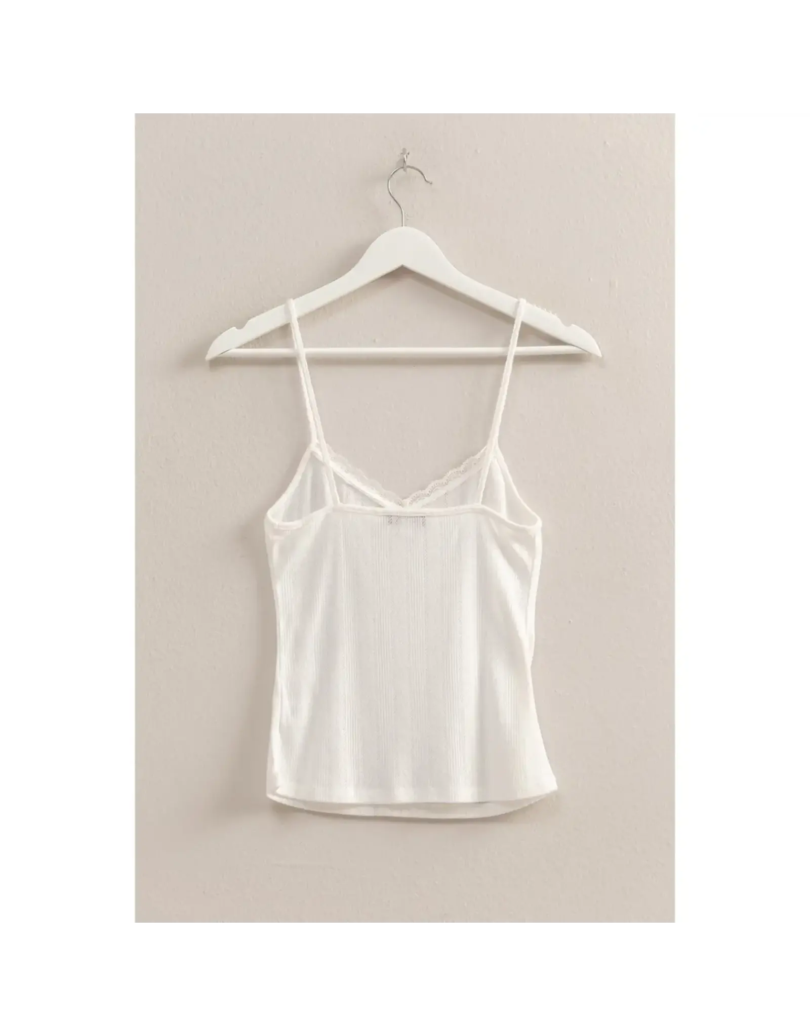 HYFIVE Picot Knit Snug Cami Top