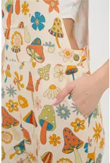 SM Wardrobe Colorful Floral Mushroom Print Overalls