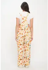 SM Wardrobe Colorful Floral Mushroom Print Overalls