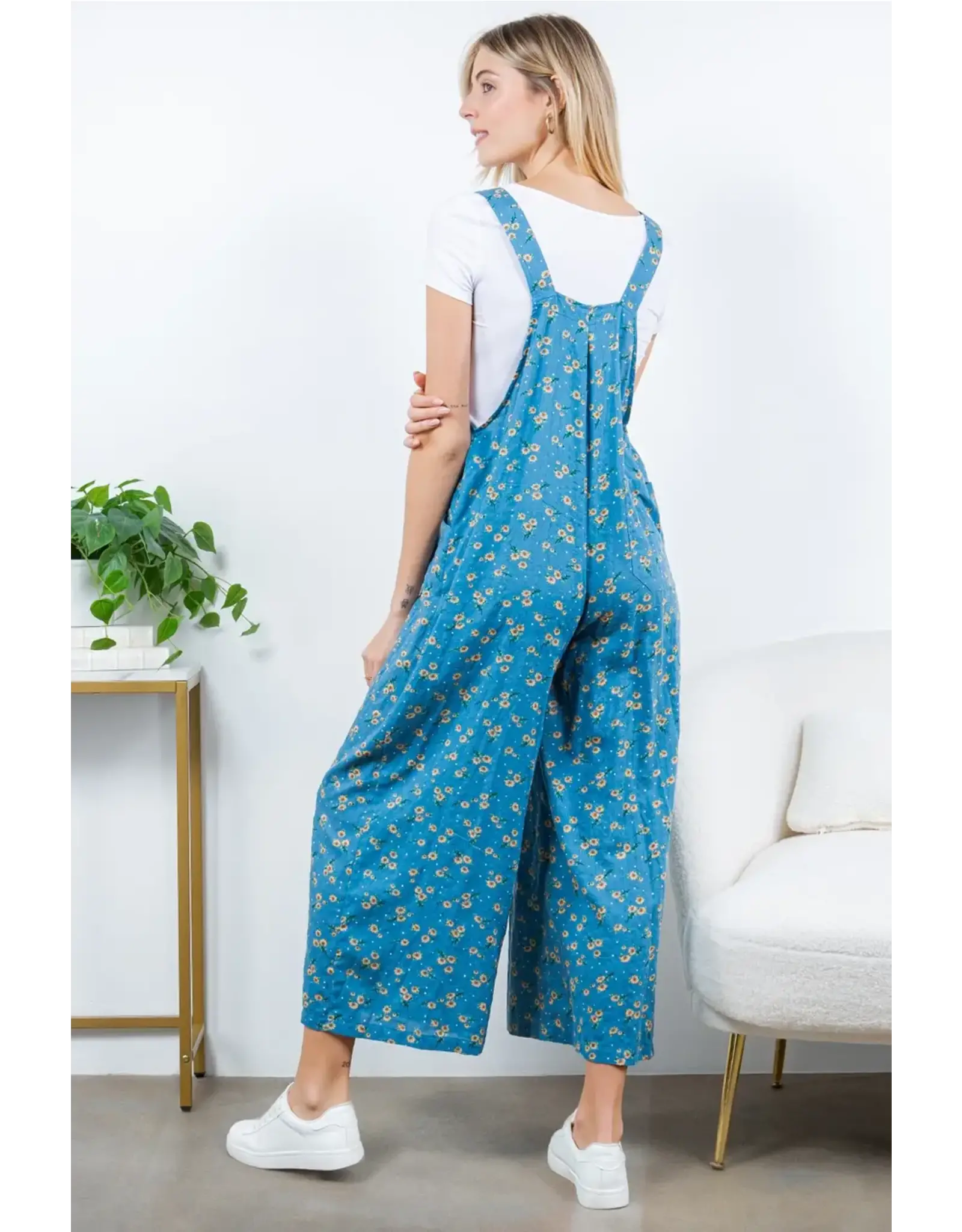 LA Soul Floral Print Overalls