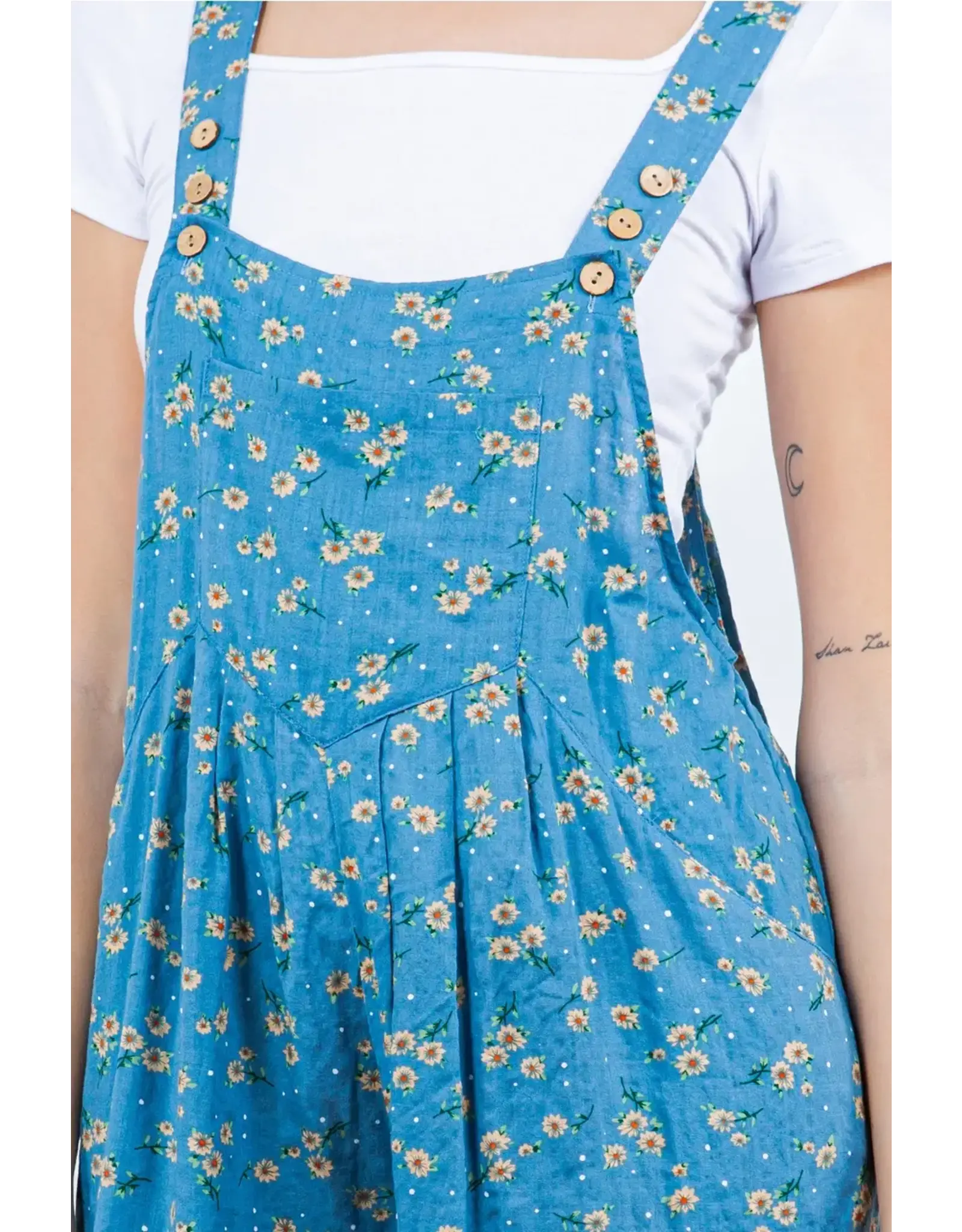 LA Soul Floral Print Overalls