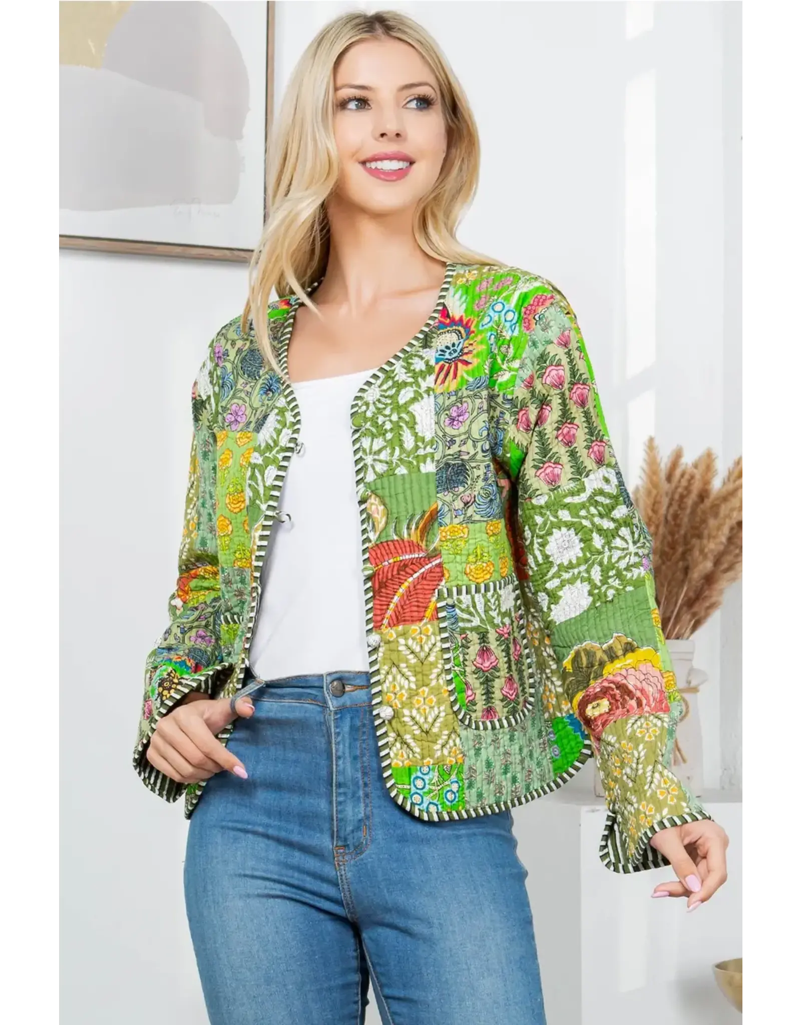 LA Soul Quilted Cotton Patch Jacket