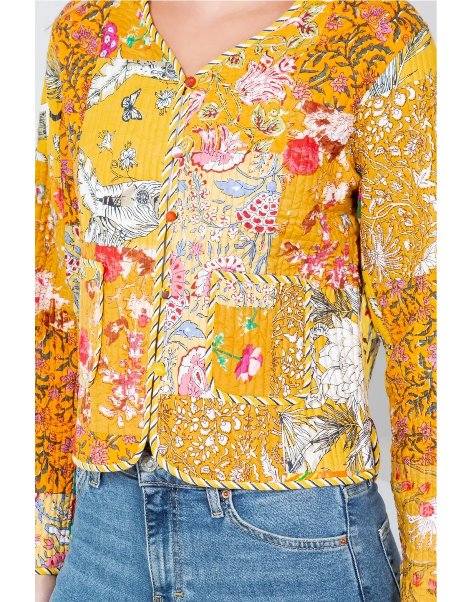 LA Soul Quilted Cotton Patch Jacket