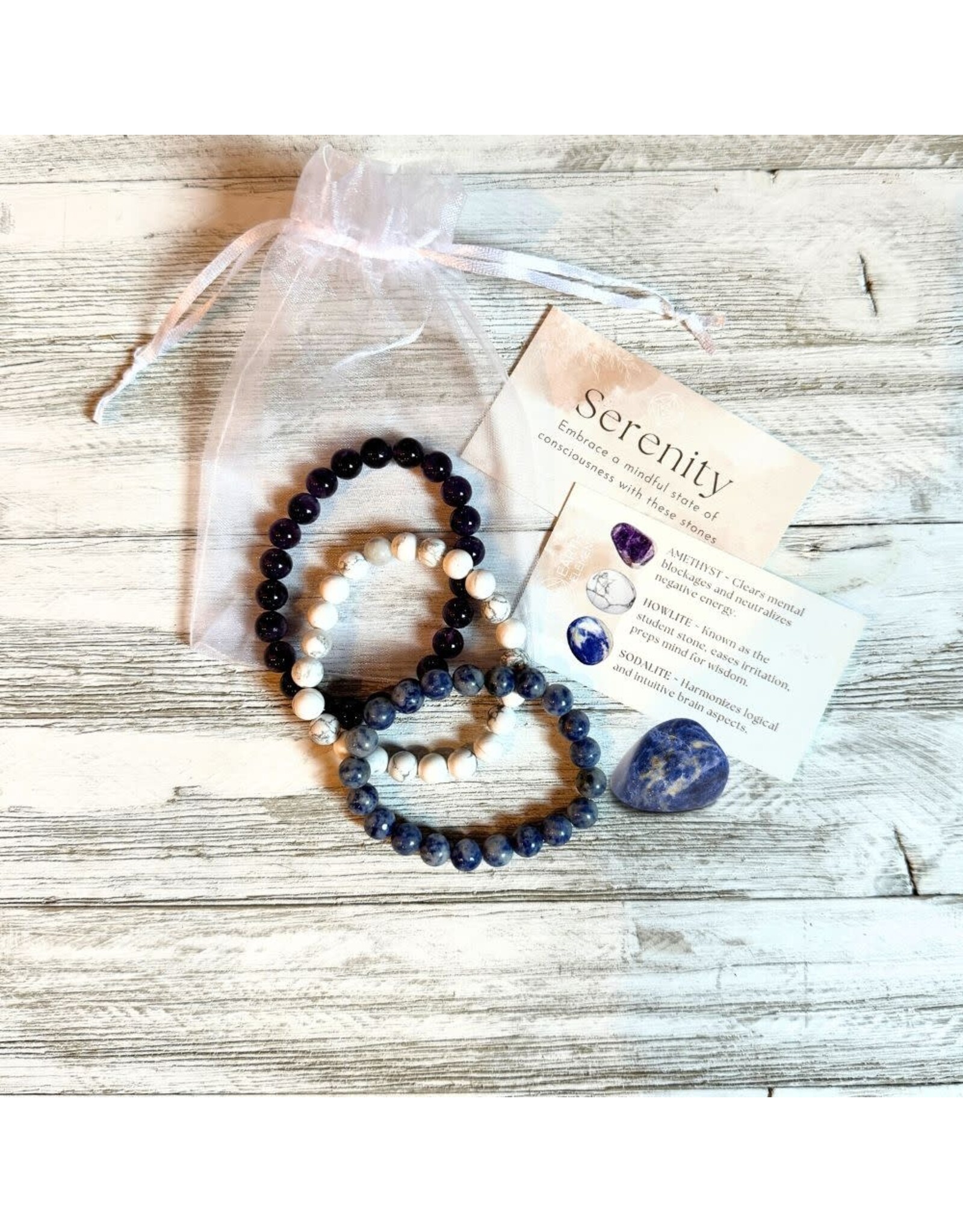 Earth's Elements 8mm Stone Intention Bracelet-Serenity