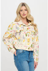 SM Wardrobe Fruit & Veggie Print Jacket