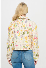 SM Wardrobe Fruit & Veggie Print Jacket