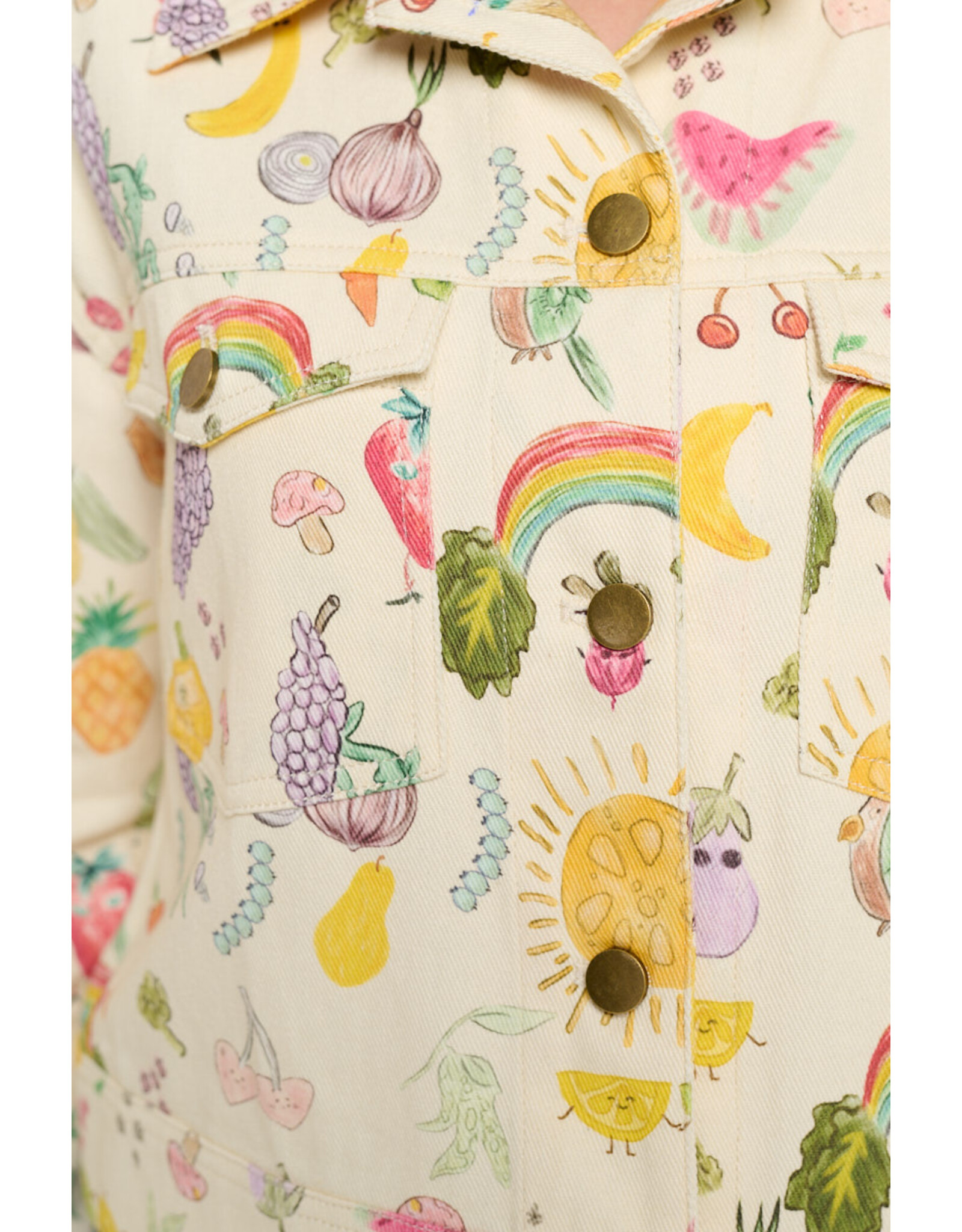 SM Wardrobe Fruit & Veggie Print Jacket