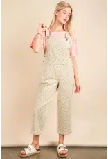 Very J Floral Printed Overall Jumpsuit