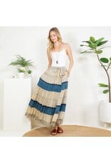 Young Threads Boho Patchwork Long Skirt