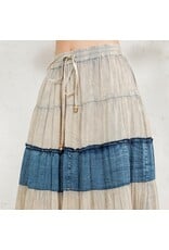 Young Threads Boho Patchwork Long Skirt