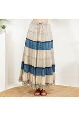 Young Threads Boho Patchwork Long Skirt