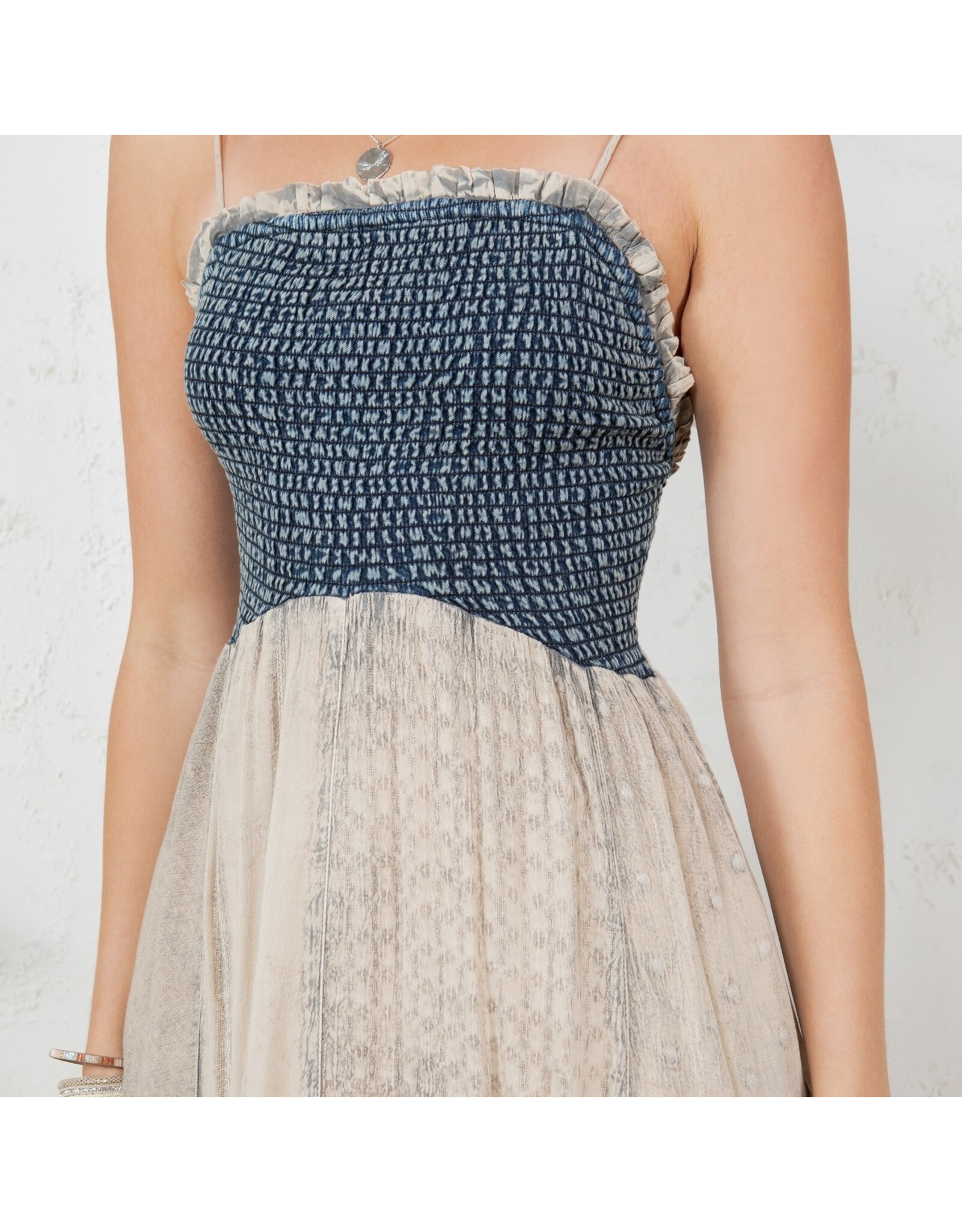 Young Threads Handkerchief Hem Midi Dress