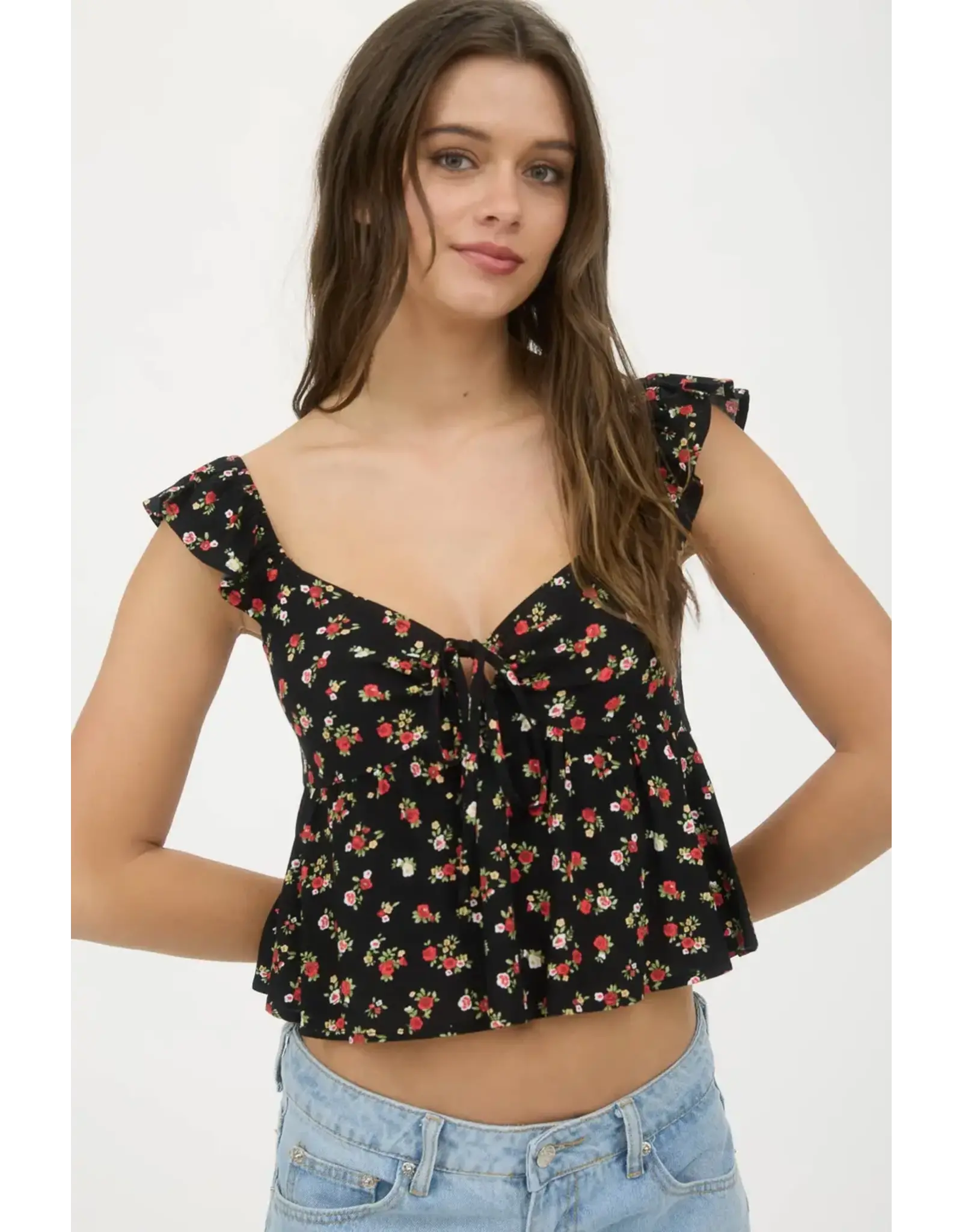 Blu Pepper Floral Crop Top