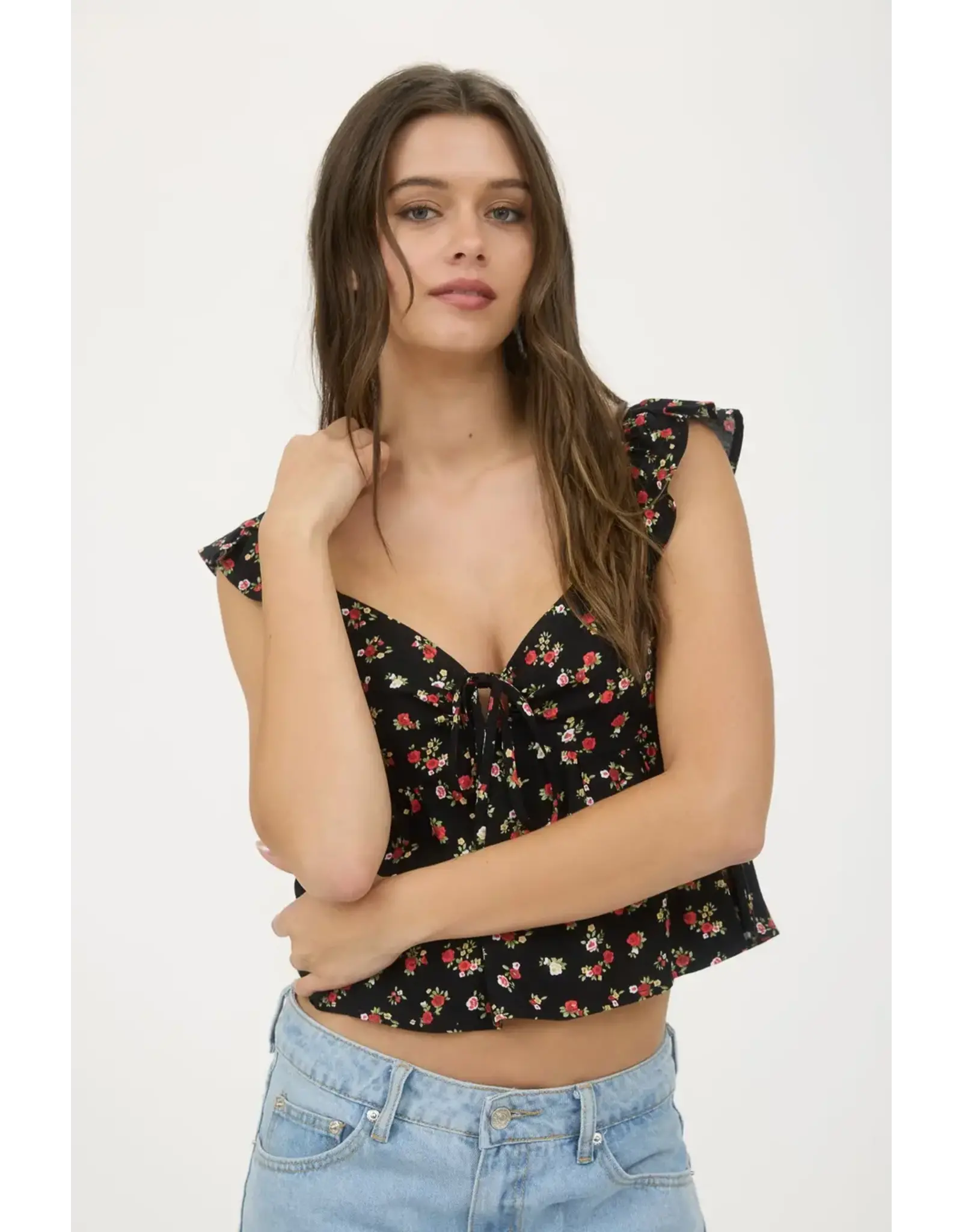 Blu Pepper Floral Crop Top