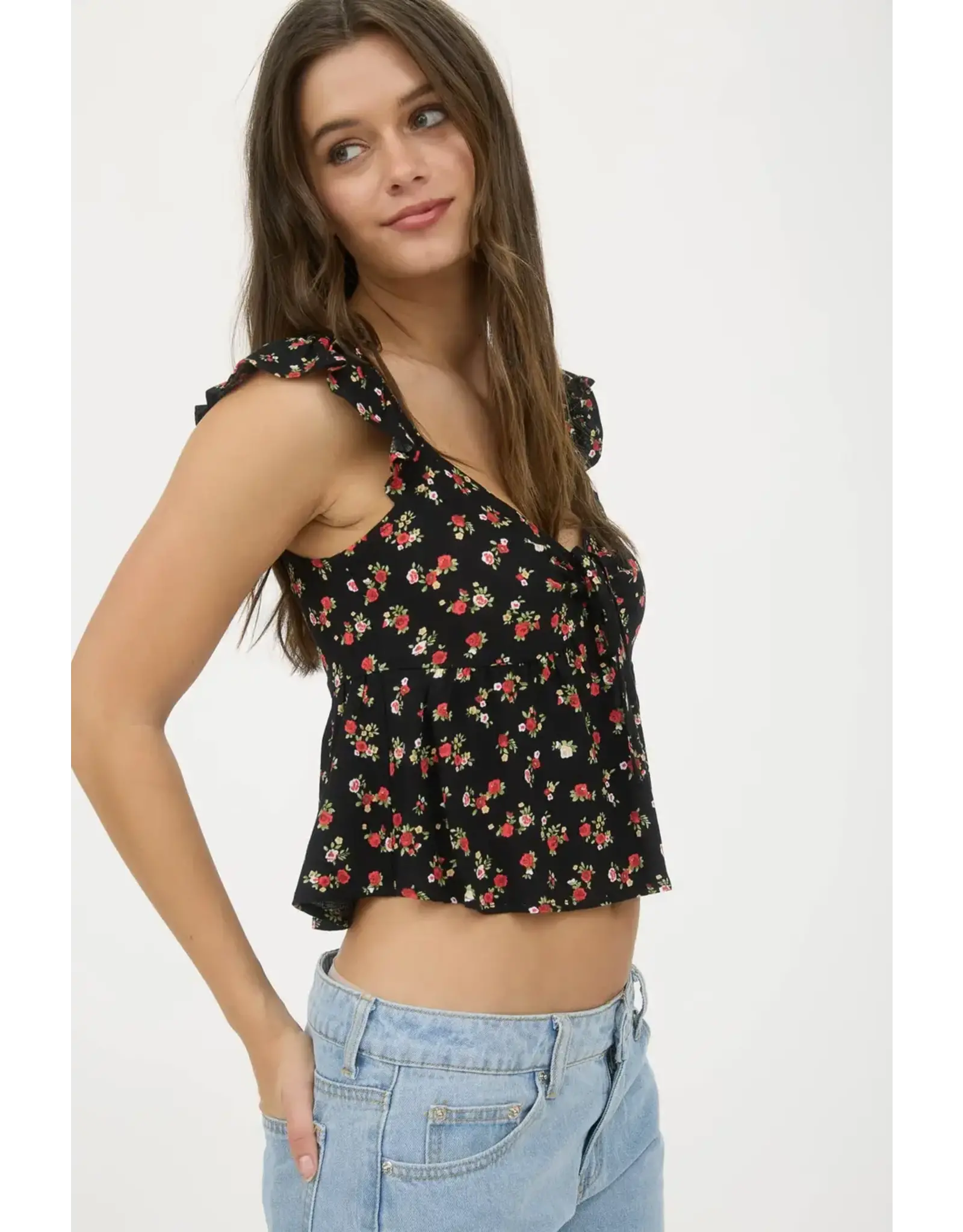 Blu Pepper Floral Crop Top