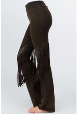 T Party Stone Design Fringe Detail Yoga Pants