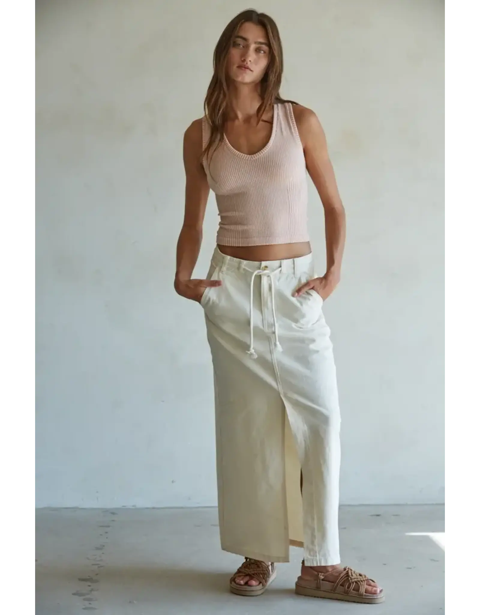 By Together Ribbed V-Neck Tank