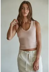 By Together Ribbed V-Neck Tank