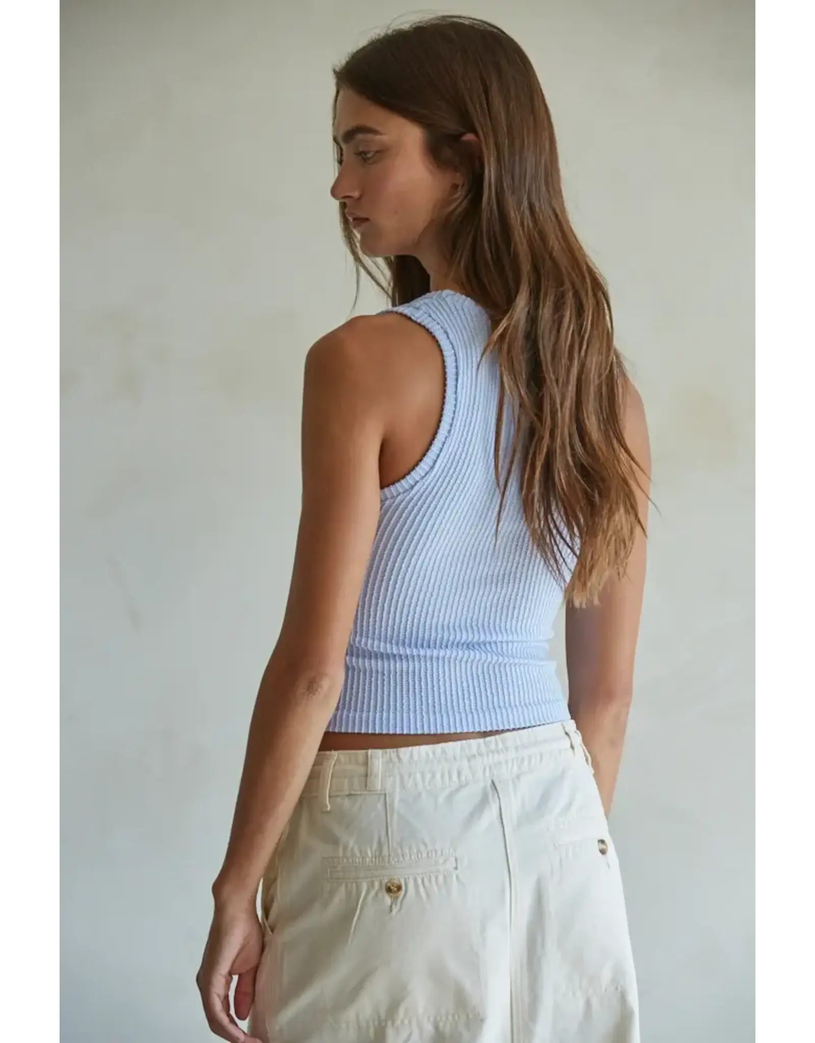 By Together Ribbed V-Neck Tank