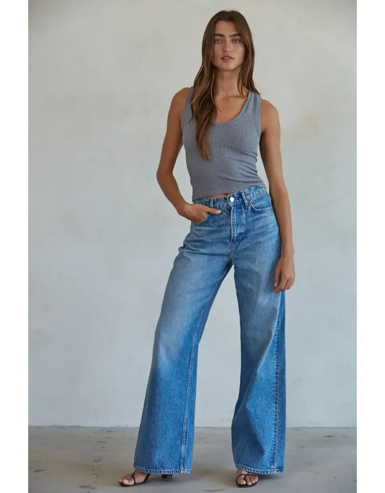 By Together Ribbed V-Neck Tank