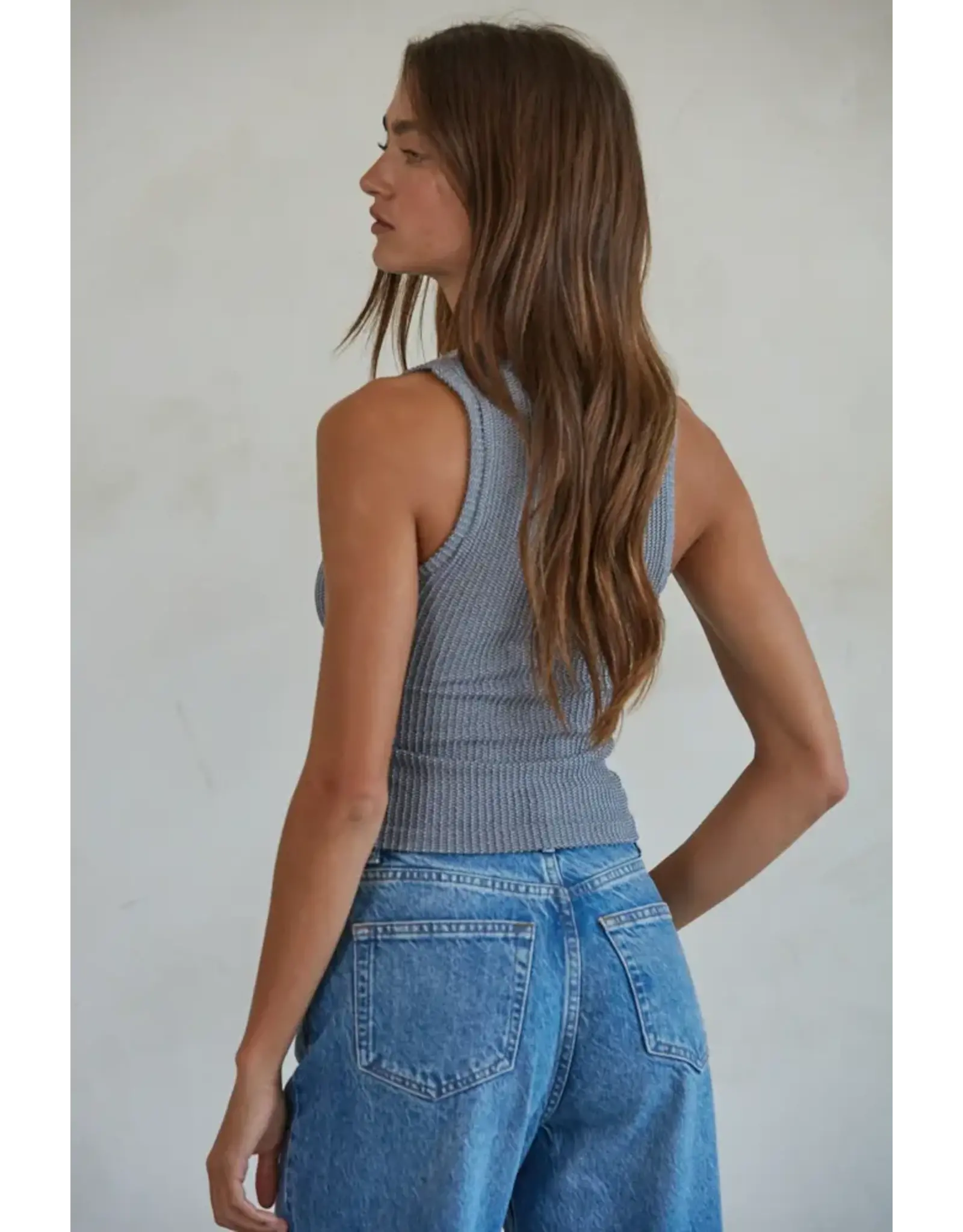 By Together Ribbed V-Neck Tank