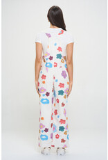 SM Wardrobe Watercolor Floral Print Overalls