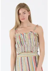 Angie Smocked Bodice Crop Top Angie Smocked Bodice Crop Top