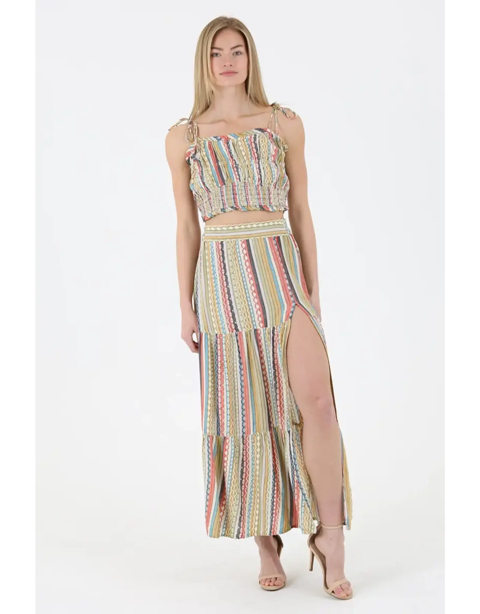 Angie Smocked Bodice Crop Top