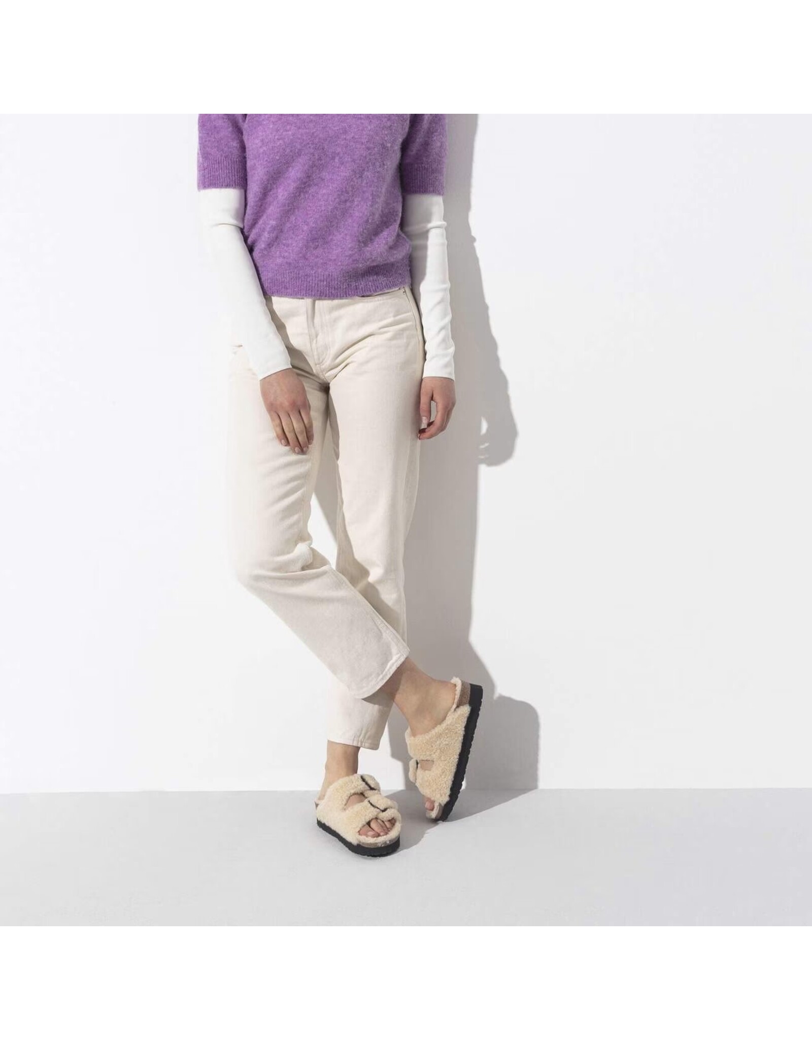 Birkenstock Arizona Big Buckle Shearling Platform Sandal