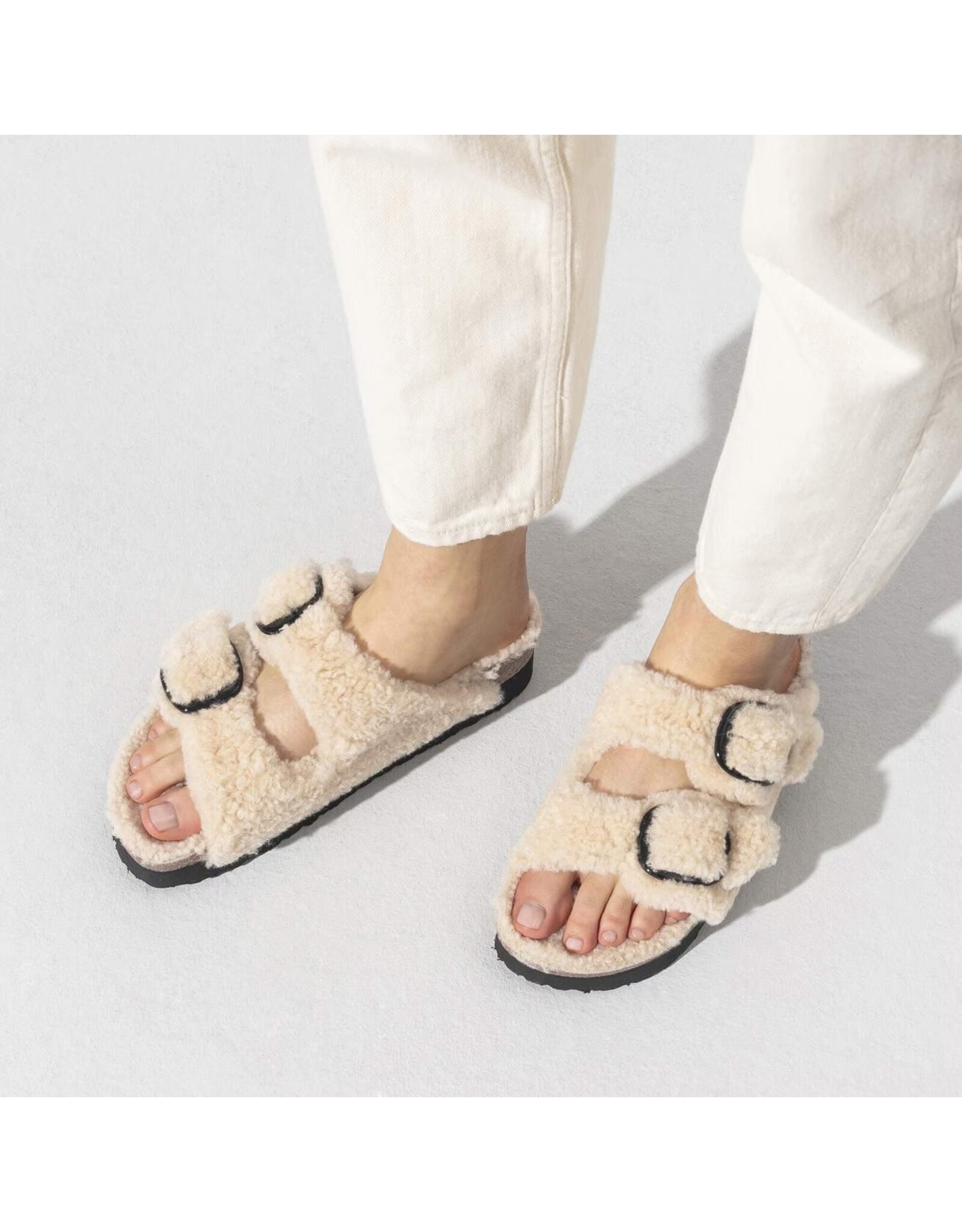 Birkenstock Arizona Big Buckle Shearling Platform Sandal