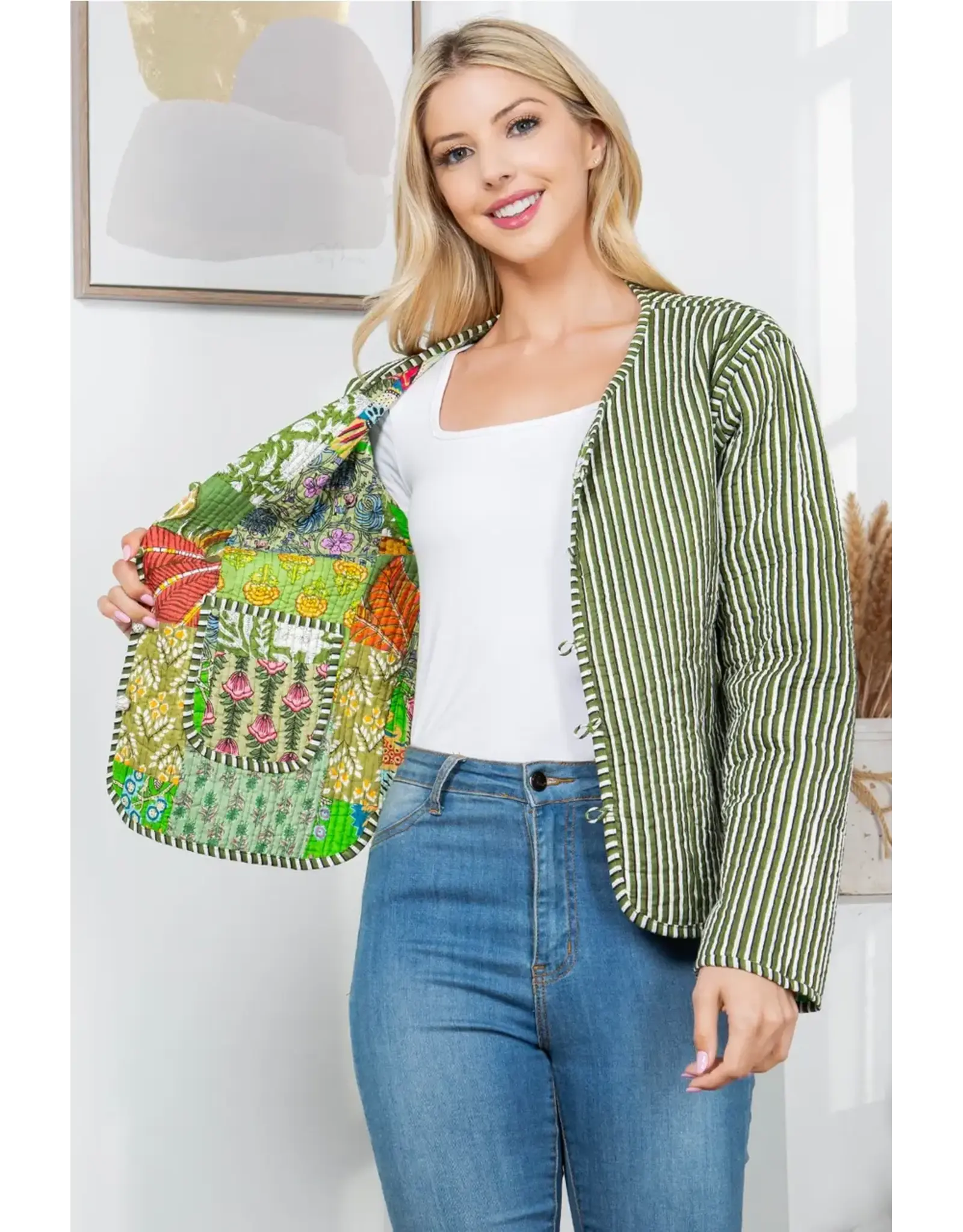 LA Soul Quilted Cotton Patch Jacket