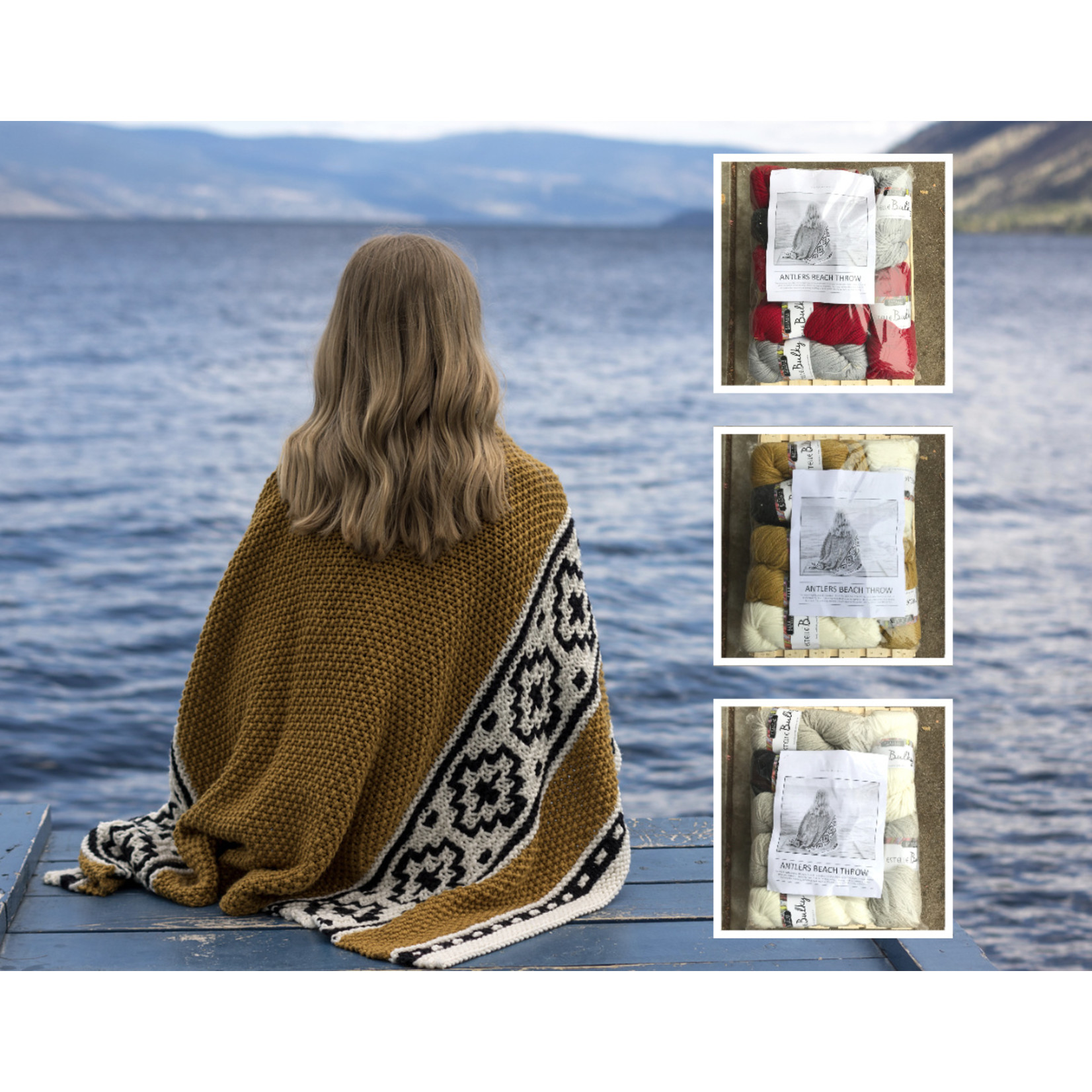 Antlers Beach Throw Kit (pattern not included)