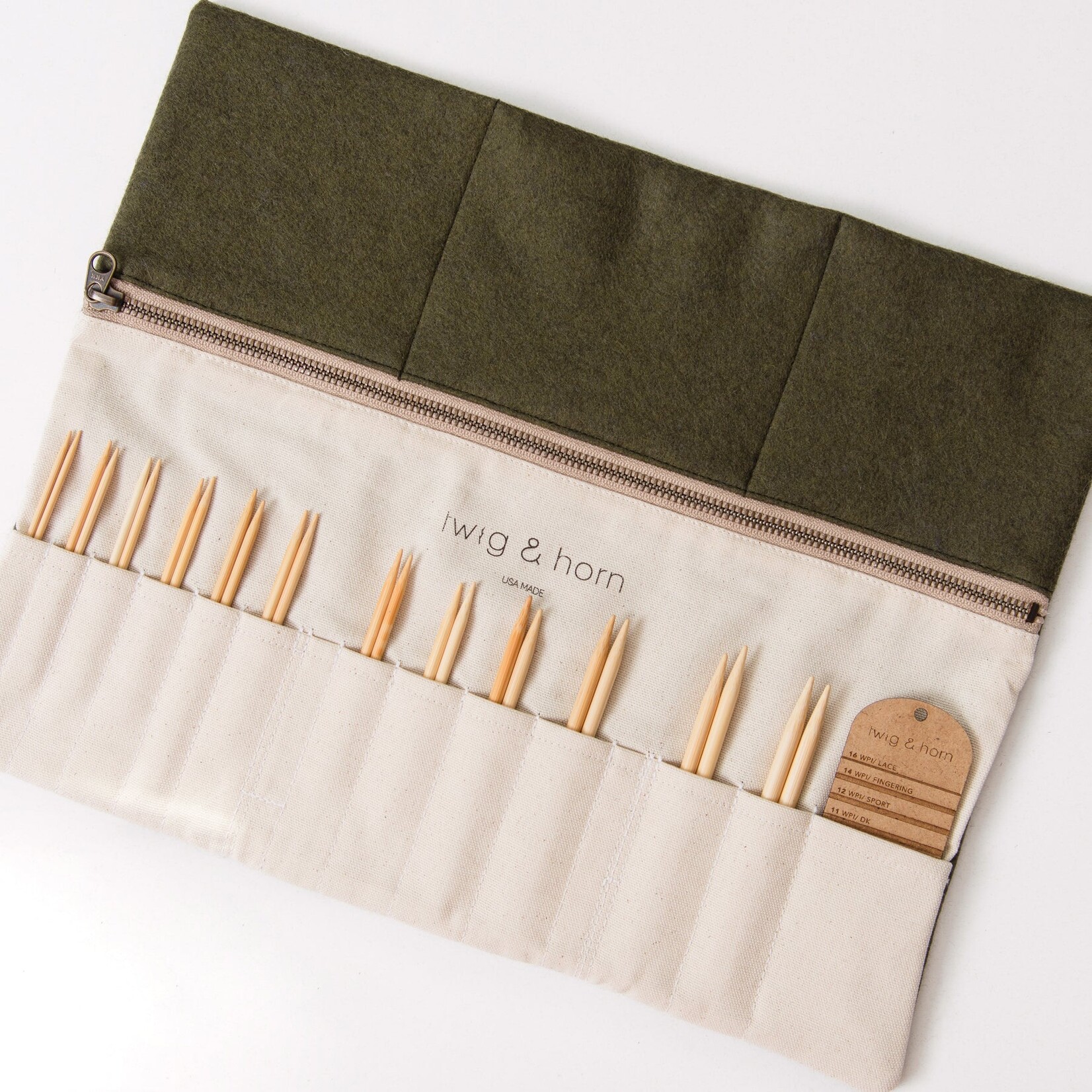Quince & Co Twig & Horn Wool Interchangeable Needle Case