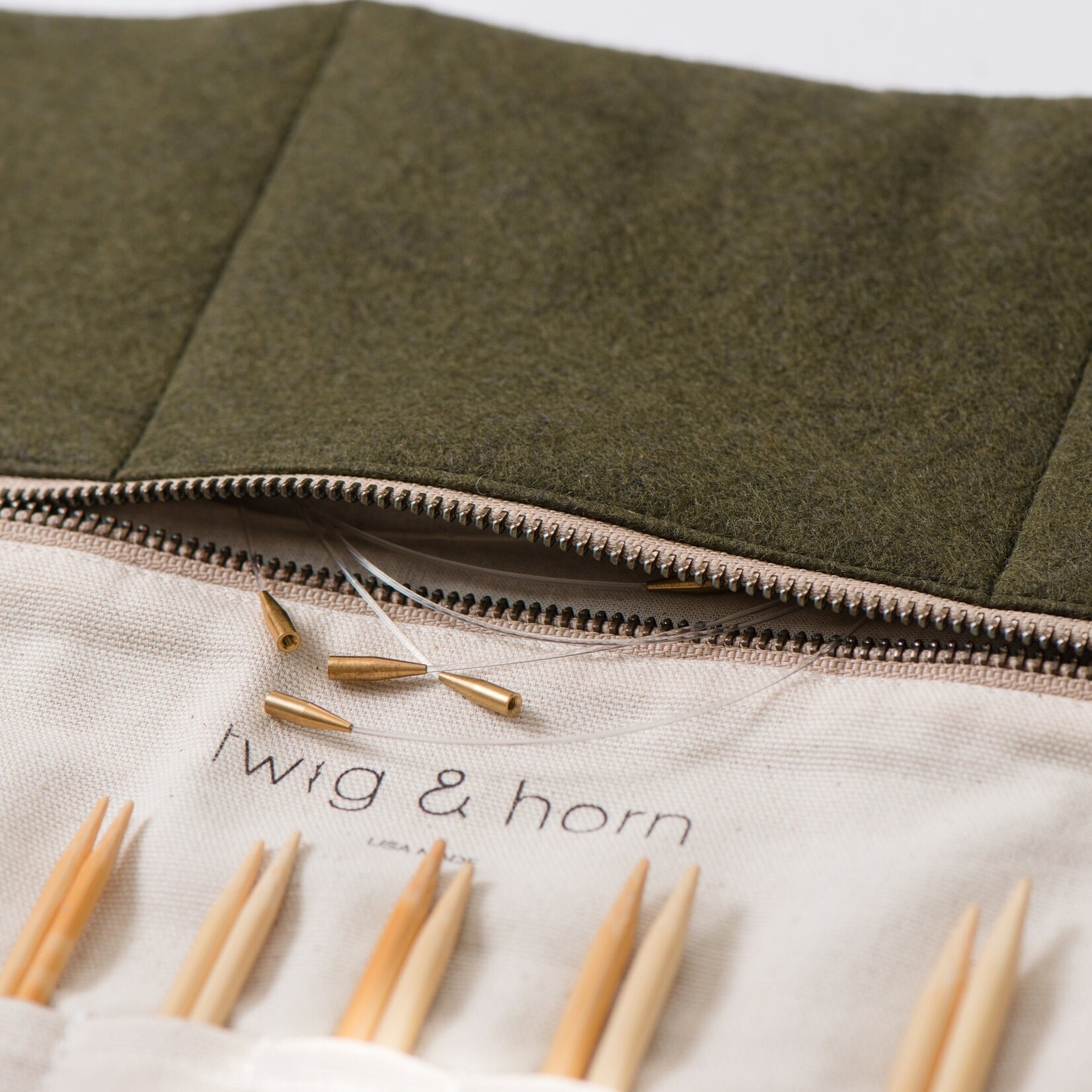 Quince & Co Twig & Horn Wool Interchangeable Needle Case
