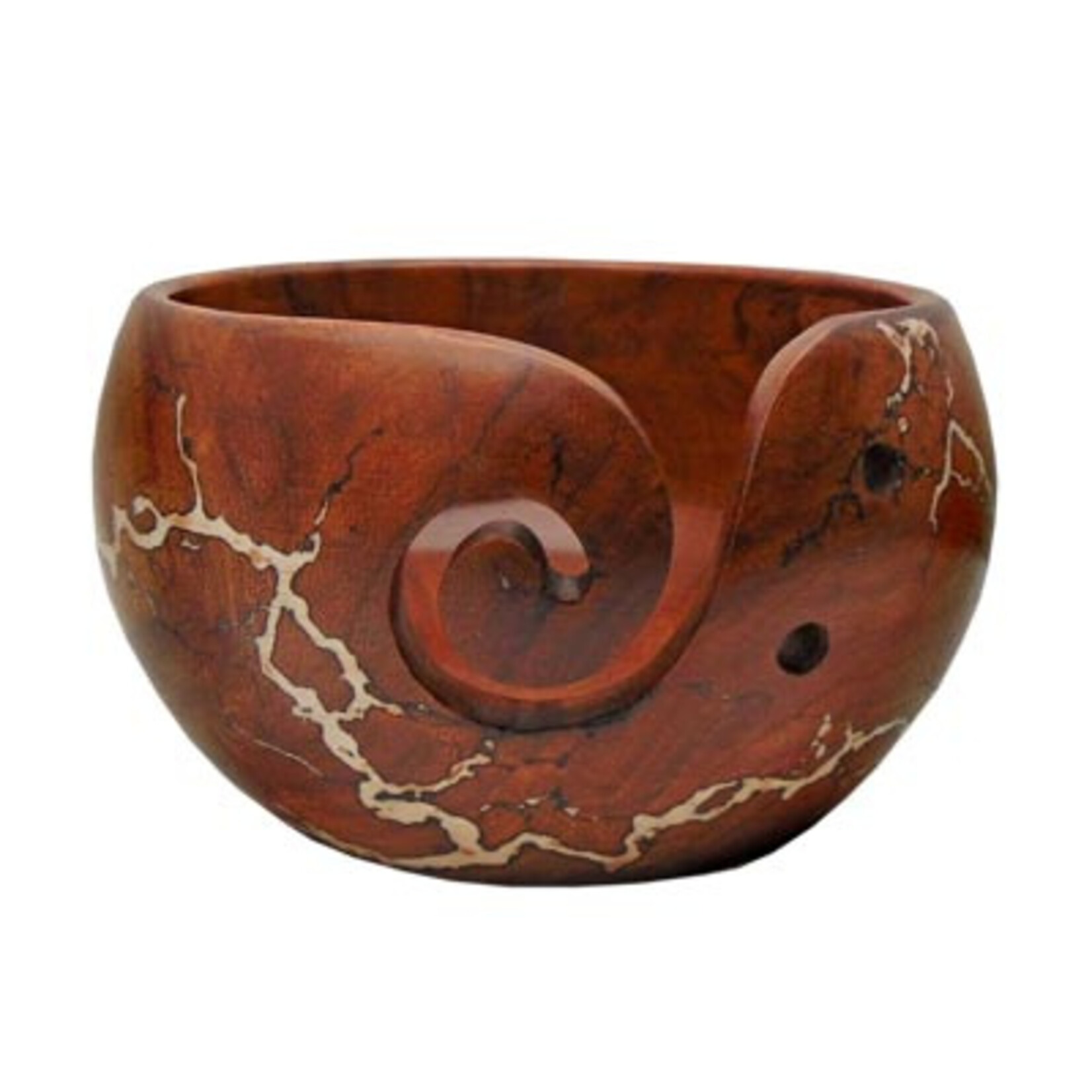Estelle Yarns Estelle Sheesham Yarn Bowl with White Resin Inlaid