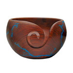 Estelle Yarns Estelle Sheesham Yarn Bowl with Blue Resin Inlaid