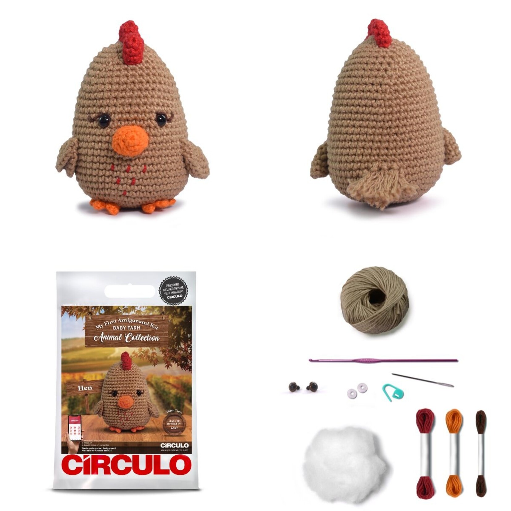 Circulo Circulo Amigurumi Kit: Farm Animals