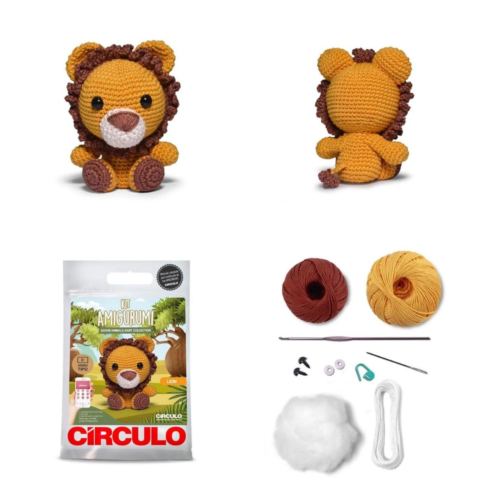 Circulo Circulo Amigurumi Kit: Safari