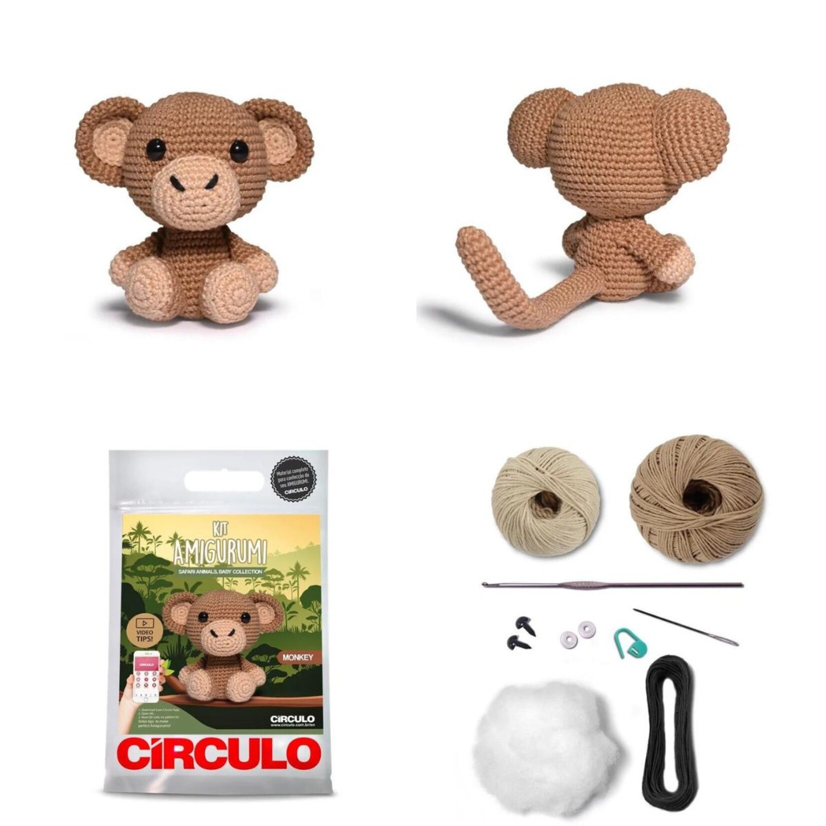 Circulo Circulo Amigurumi Kit: Safari