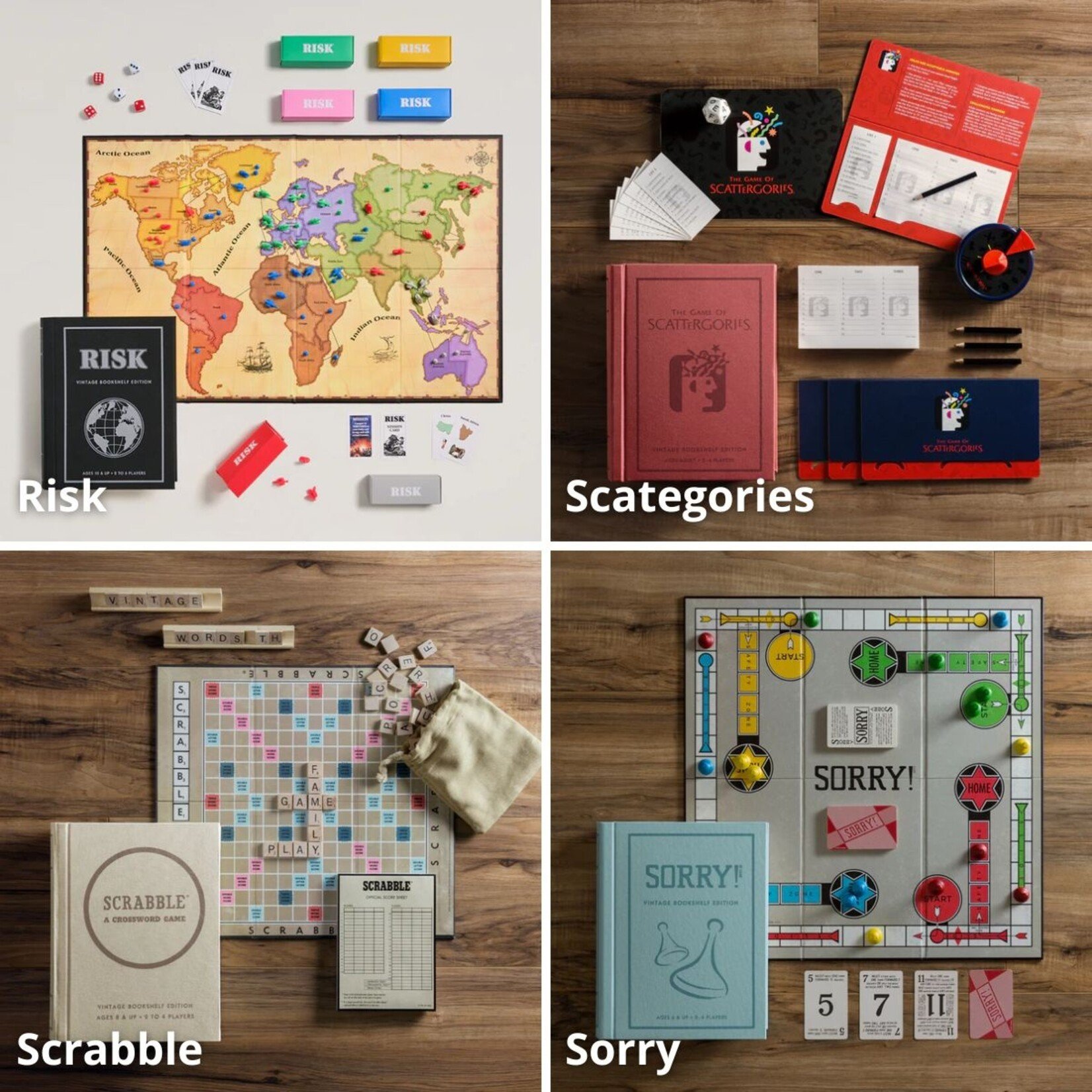 WS Game Company Vintage Bookshelf Board Game