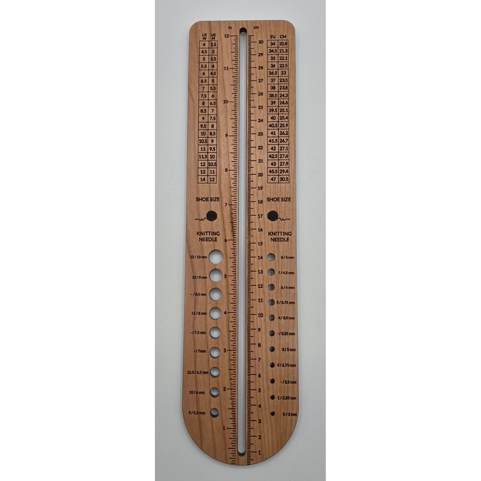 Cottonwood Creations Cottonwood Creations Sock Ruler with Needle Gauge