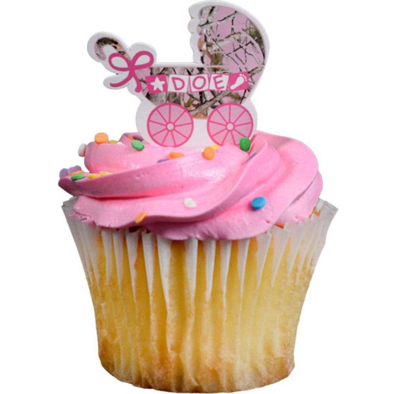 *****Pink Camo Doe Cupcake Picks